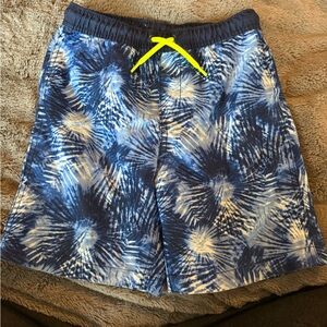 Lands' End Navy and White Tie-Dye Shorts
